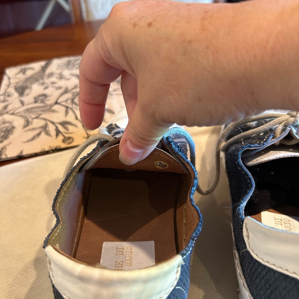 Patchwork Blue and White Sneakers 39 size new - Picture 11 of 15